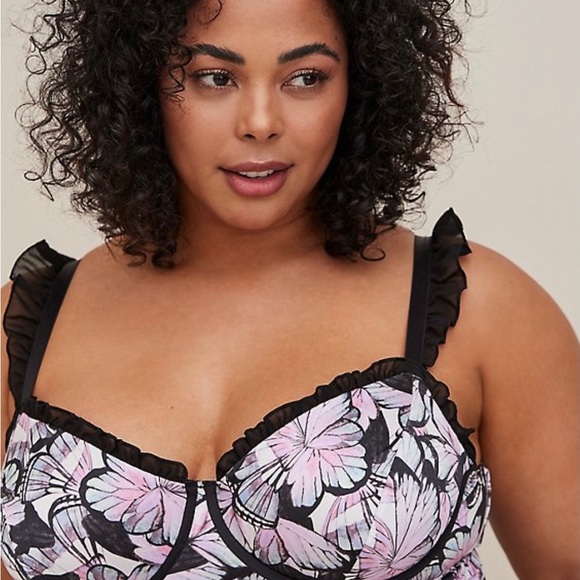 Satin Ruffle Bodysuit - Picture 2 of 3